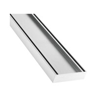 Aluminium Tile Insert Grate 100mm x 21mm BRUSH NICKEL (per metre)