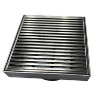 Wedge Wire Floor Grate 100mm x 100mm x 15mm 80mm Outlet