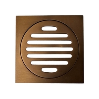 Drop in Grate Square 110 x 110 - 100mm Outlet Copper