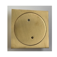 Clearout Cover SQUARE 110 x 110 - 100mm Outlet Brush Gold