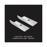 Hide Drain Cover Linear End Cap Set - 1210-30mm - Everhard Easy Drain Compatible - NO CLICK & COLLECT