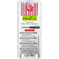 Pica Dry Pen Refill Set 10 Leads Red 4031