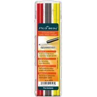 Pica Big Dry Marker Refill Set of 12 Leads Summer Heat (4 x Graphite 2b - 4 x Red - 4 x Yellow)